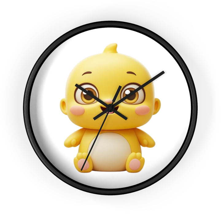 Modern Cute Chick Wall Clock – Silent Quartz, Adorable Kawaii Nursery Decor