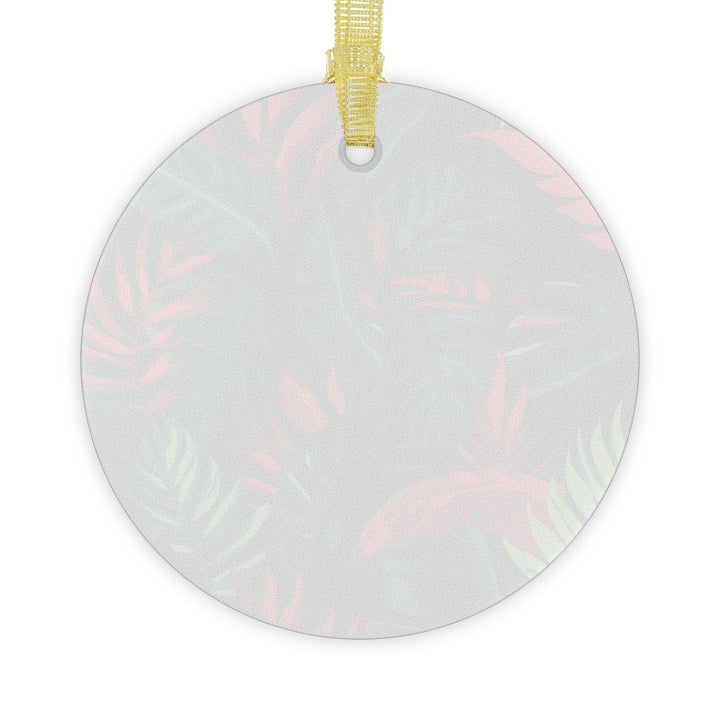 Handcrafted Glass Ornament – Custom Tropical Leaf Art, Personalized Decor
