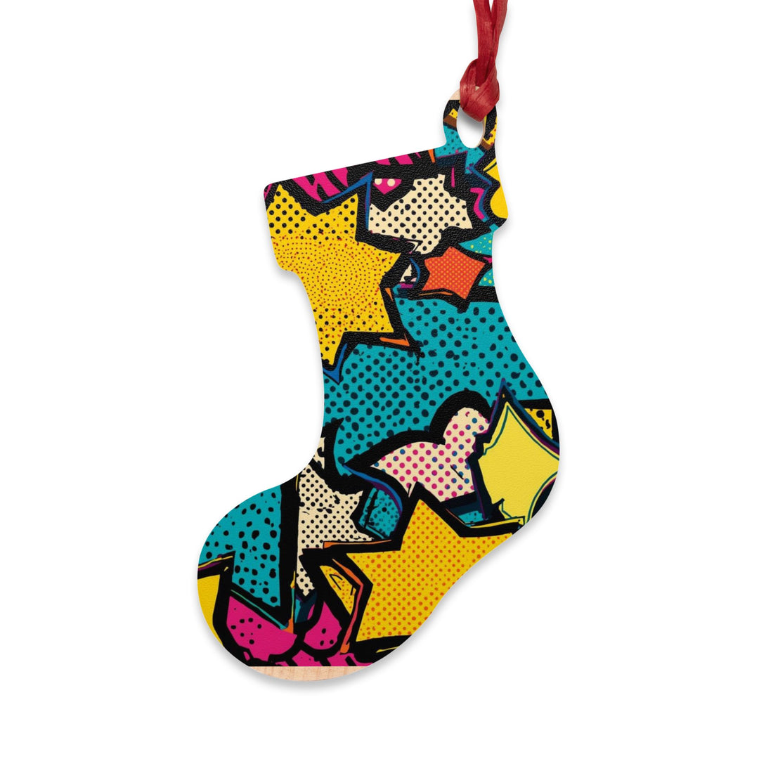 Handcrafted Comic Pop Art Wooden Ornaments – Fun, Whimsical & Magnetic Décor