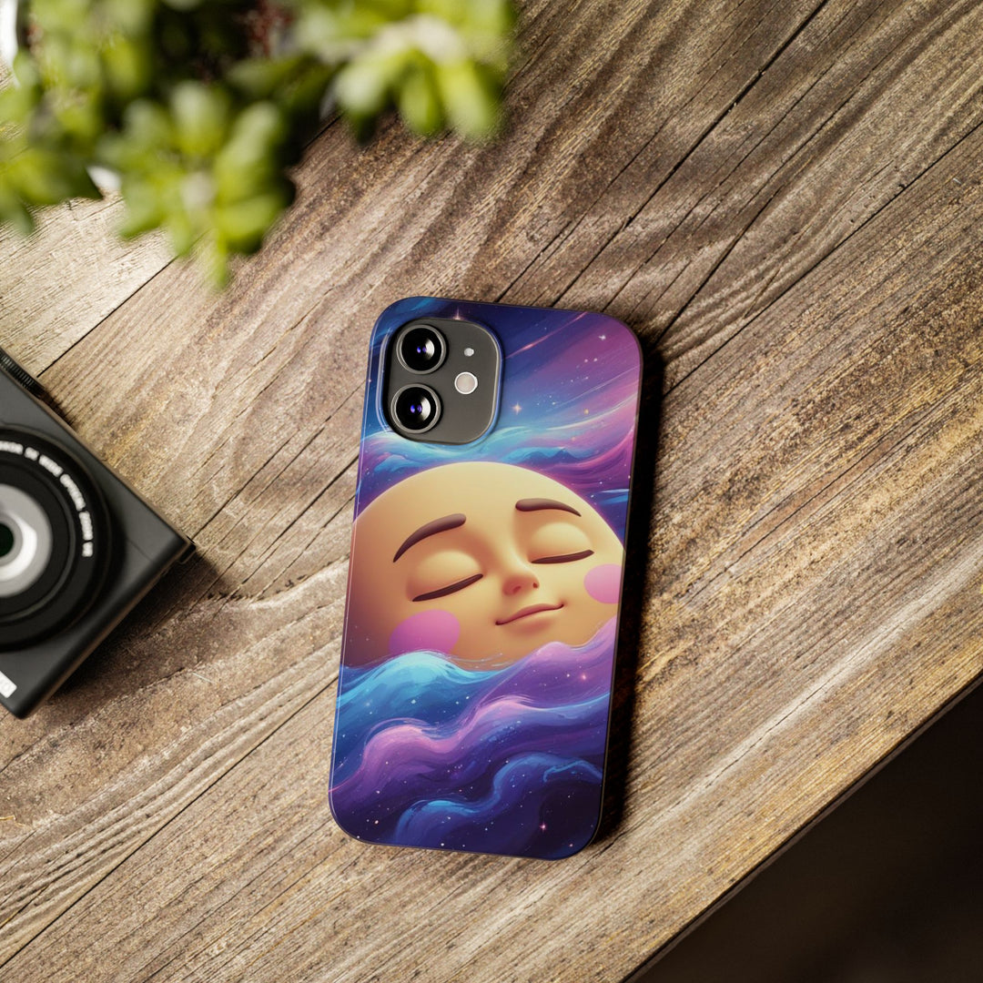 Galaxy Moon Slim Phone Case – Ultra-Thin, Cute Cosmic Style & Protection
