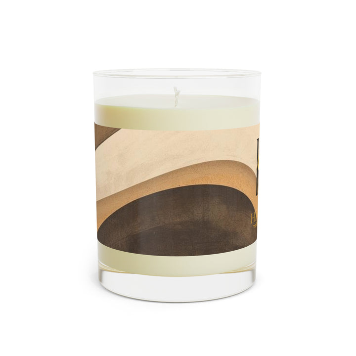 Earthy Abstract Wave 11oz Soy Scented Candle – Chic Mid-Century Modern Jar