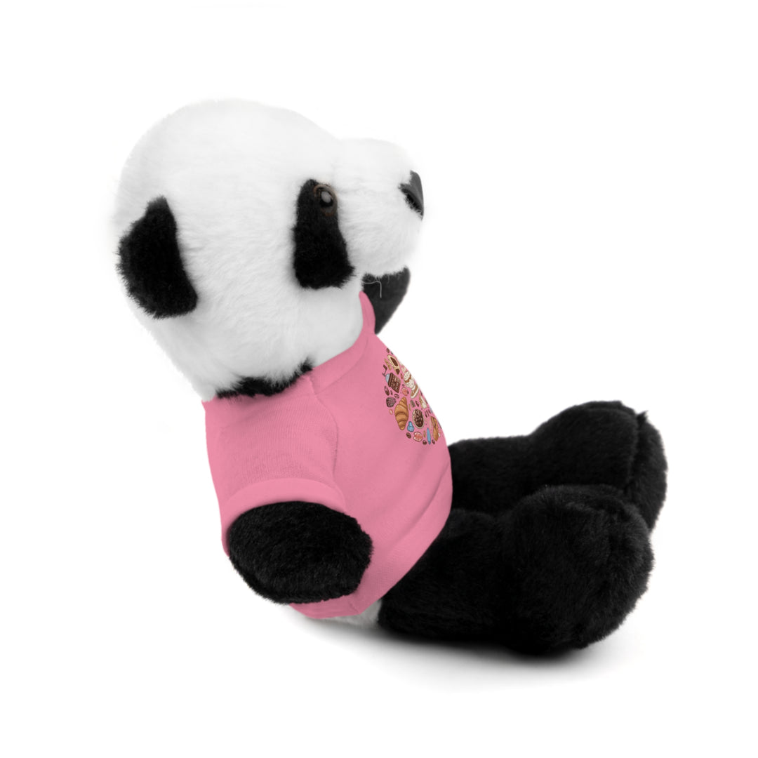 Custom Stuffed Animal w/ Coffee & Dessert Tee – Cute Plush Gift 8”