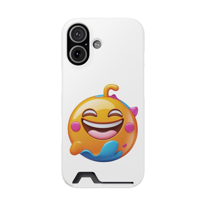 Emoji Smiley Card Holder Phone Case – Fun, Slim & MagSafe Compatible