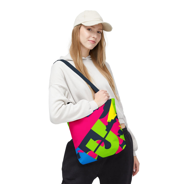 Bold Neon Geometry All-Over Print Tote Bag – Custom, Durable & Stylish