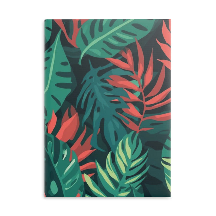 Hardcover Puffy Notebook – Tropical Leaf, Plush Journal, Aesthetic, Customizable