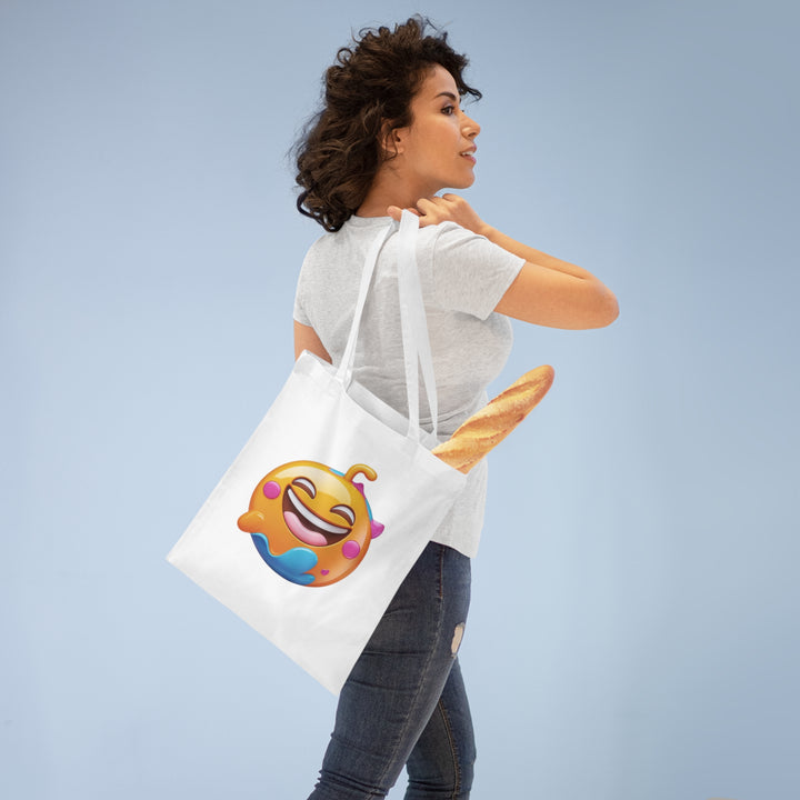 Cheerful Emoji Cotton Tote Bag – Playful, Vibrant & Durable Everyday Style