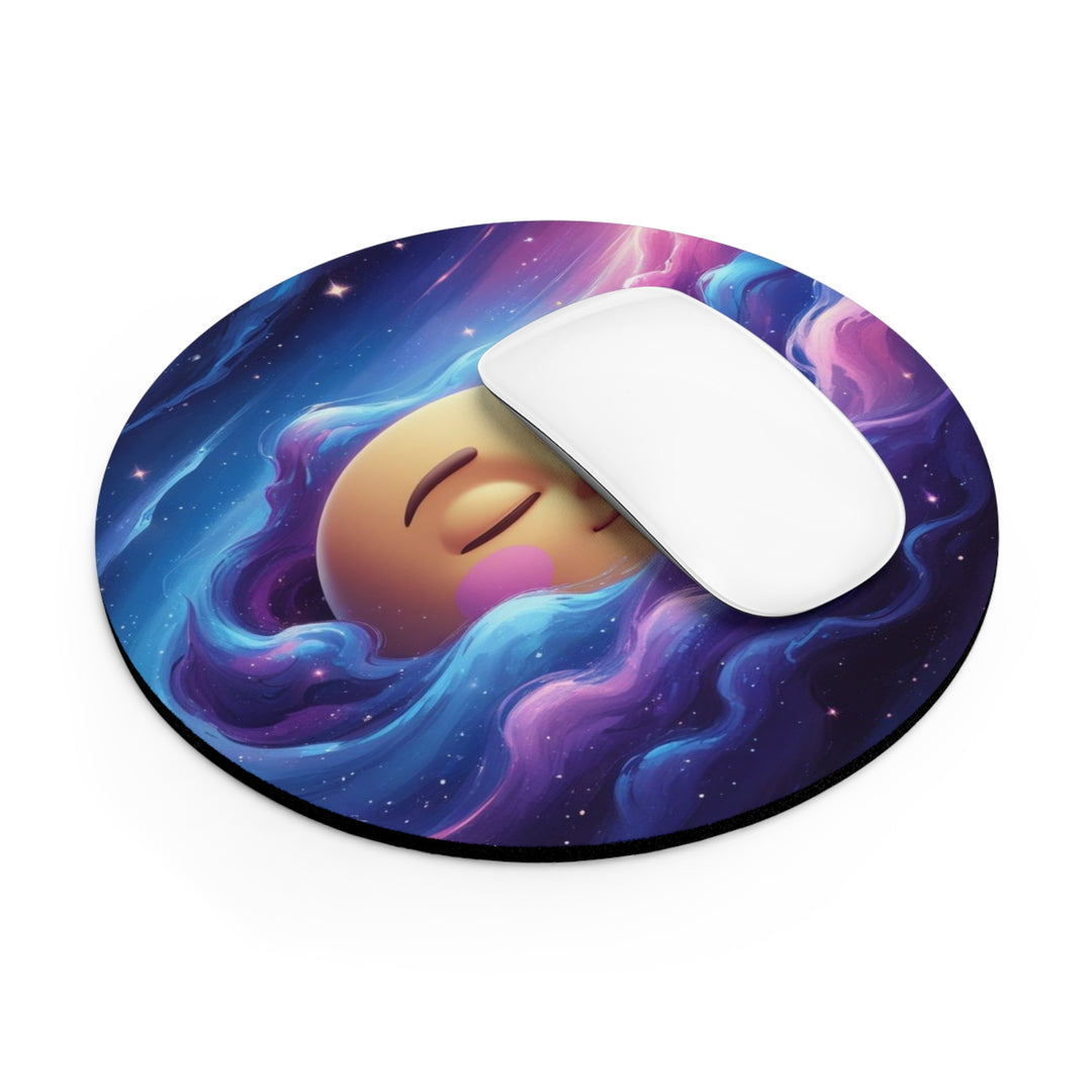 Dreamy Galaxy Mouse Pad – Cute Moon & Cosmic Clouds, Personalized & Smooth