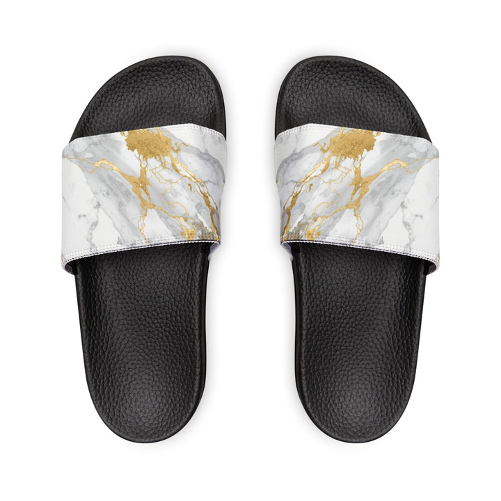 Men's Removable-Strap Sandals – Marble Gold Luxe, Customizable Comfort
