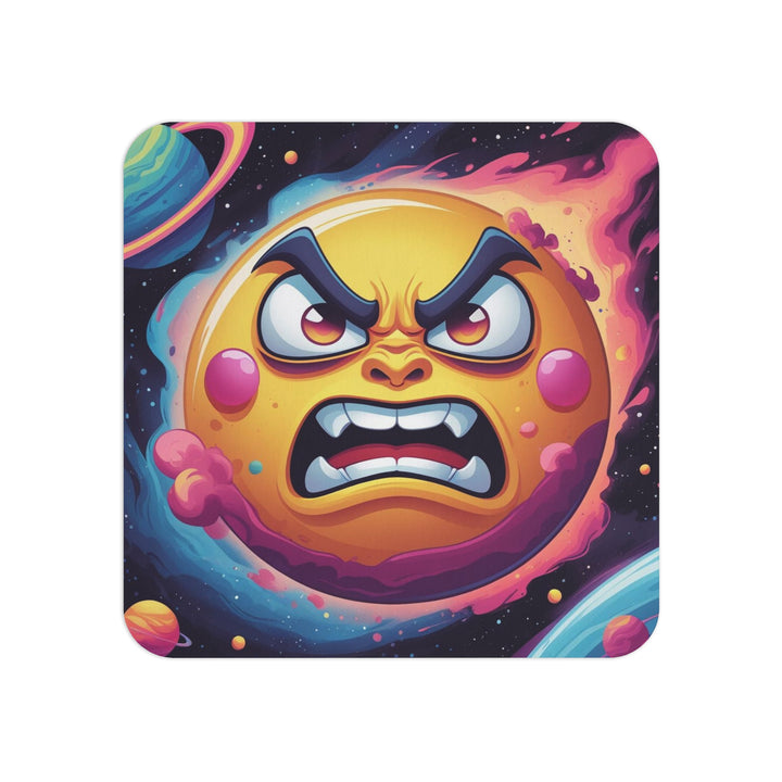 Cosmic Cartoon Sun Square Coasters – Fun Space Party Decor (50/100 Pack)