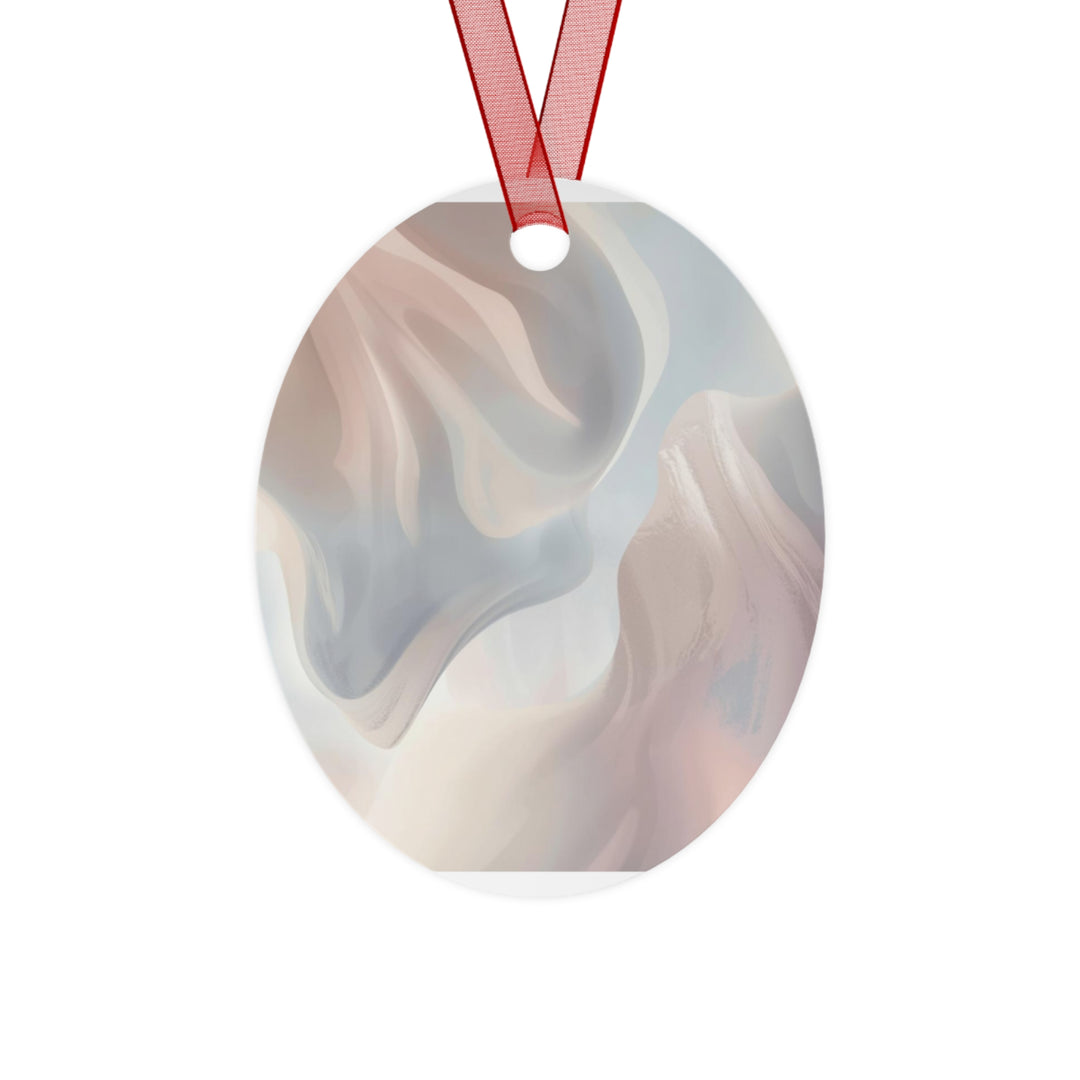 Dreamy Pastel Abstract Metal Ornaments – Custom, Elegant Holiday Decor