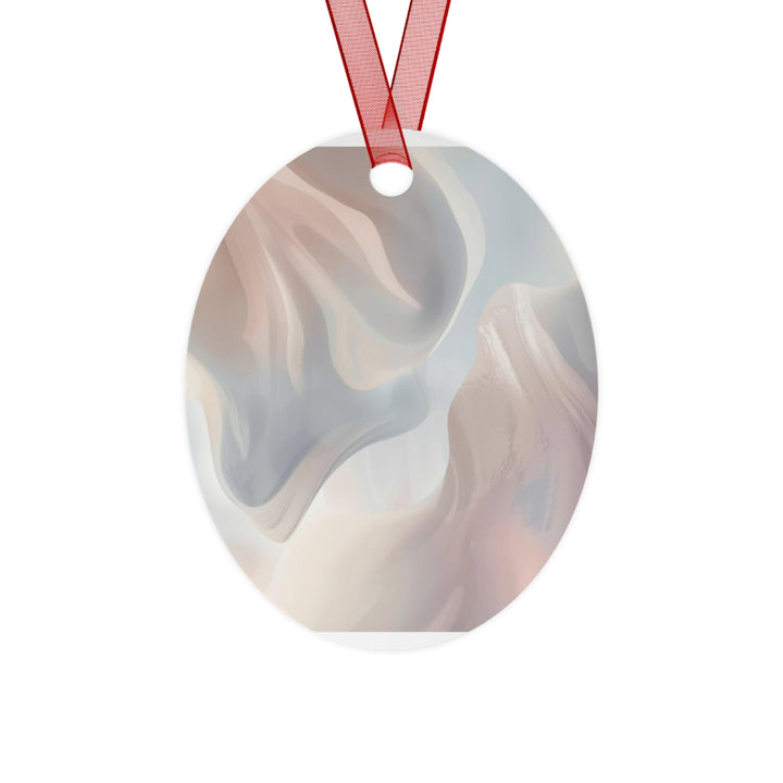 Dreamy Pastel Abstract Metal Ornaments – Custom, Elegant Holiday Decor