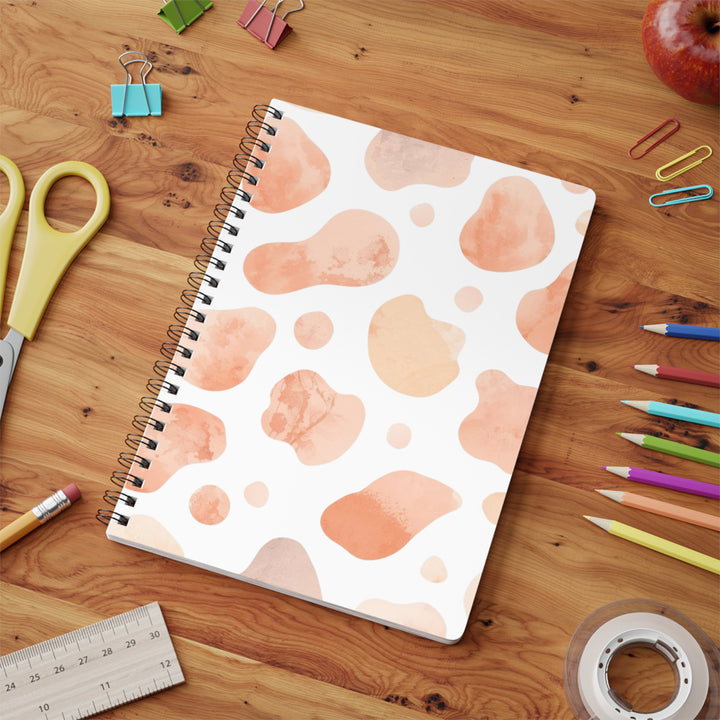 Blush Watercolor A5 Wirobound Notebook – Trendy Softcover, 150 Pages