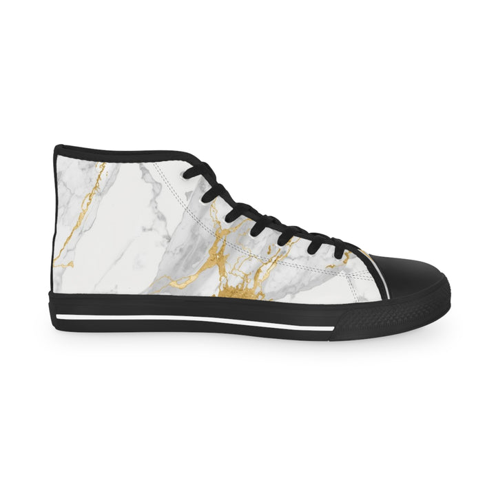 Men’s Marble Gold High Top Sneakers – Trendy, Luxe & All-Day Comfort
