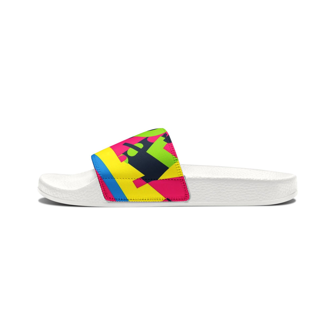 Women's Custom Neon Geometric Removable-Strap Sandals – 2-in-1 Urban Chic