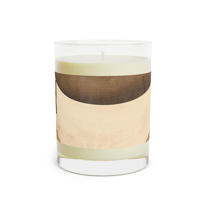 Earthy Abstract Wave 11oz Soy Scented Candle – Chic Mid-Century Modern Jar