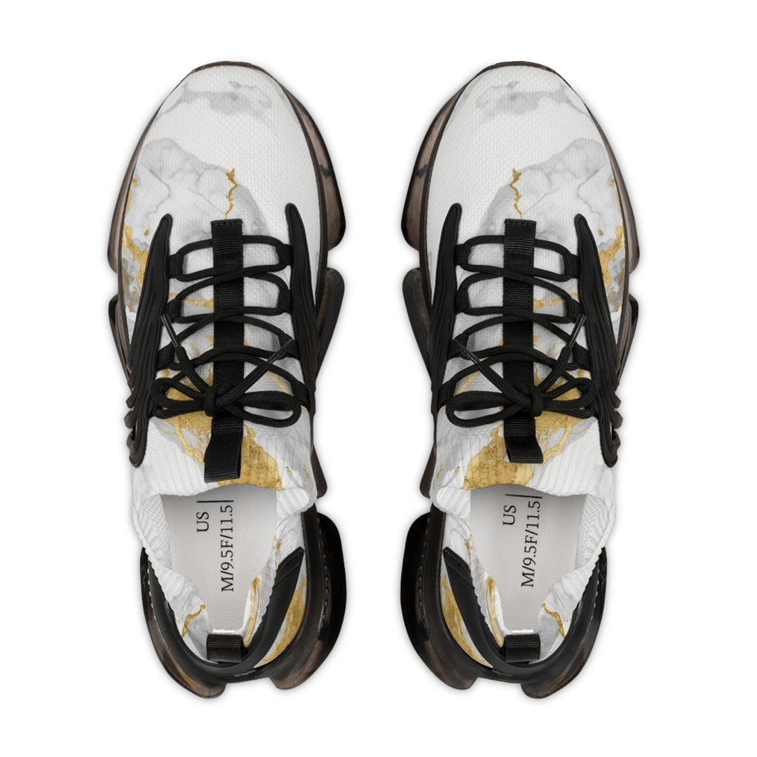 Men’s Mesh Sneakers – Marble Gold Design, Breathable, Fashion-Forward Comfort