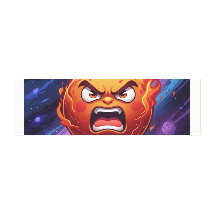 Custom Car Magnet – Fiery Cartoon Sun, Cosmic Vibes, Bold Space Design