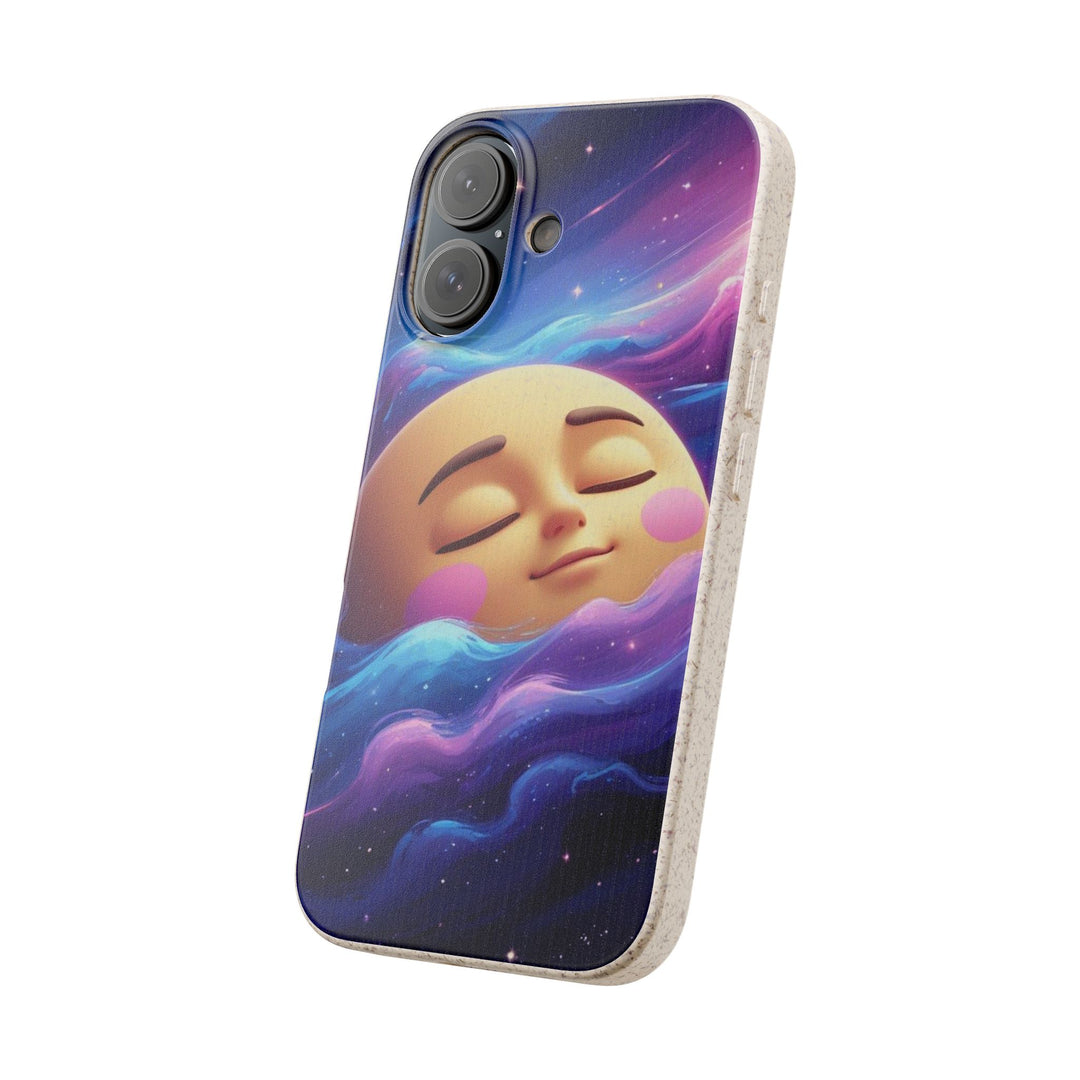 Dreamy Galaxy Biodegradable Phone Case – Eco-Friendly, Cute Moon Design