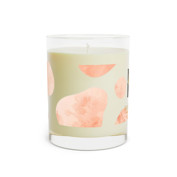 Modern Blush Watercolor Scented Candle 11oz – Soy, Long Burn, Gift-Ready