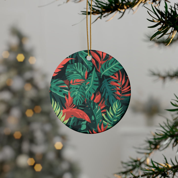 Personalized Tropical Leaf Ceramic Ornaments – Custom Sets, Trendy Decor