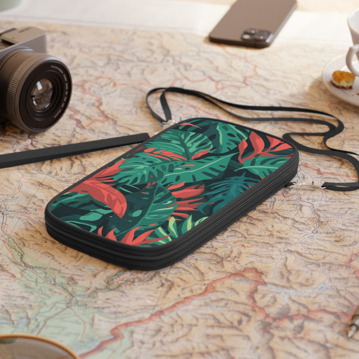 RFID Travel Passport Wallet – Tropical Leaf, Vegan Leather, Jungle Chic