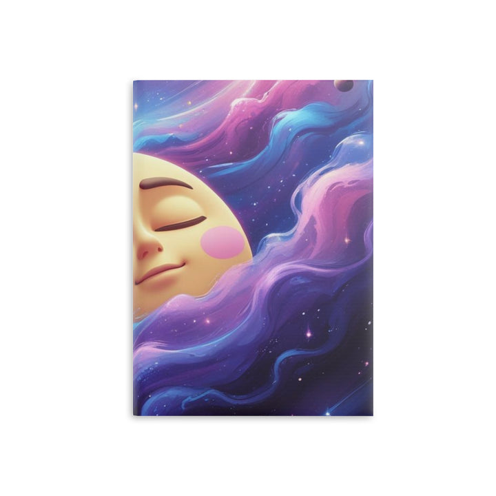 Hardcover Puffy Notebook – Dreamy Galaxy Moon | Plush, Customizable Journal
