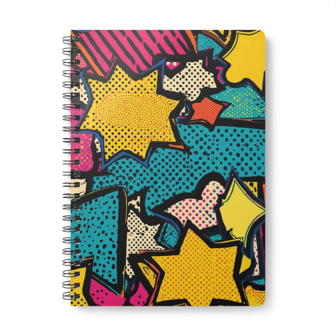 Wirobound A5 Softcover Notebook – Comic Pop Art, Luxury Lined Journal