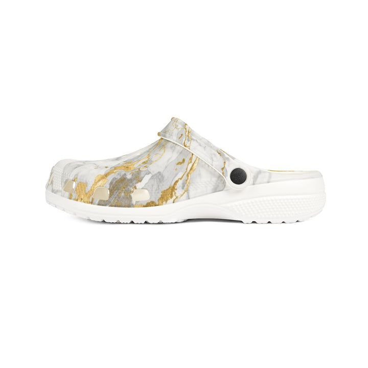 Marble Gold EVA Foam Clogs – Ultra Comfy, Water-Resistant, Fashion-Forward