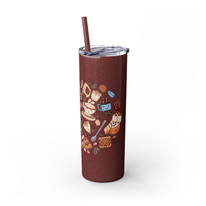 20oz Skinny Tumbler w/ Straw – Whimsical Café Desserts, Thermal, Stainless