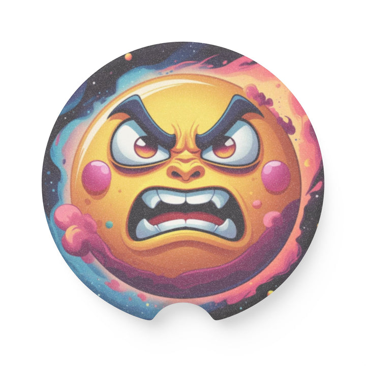 Soapstone Car Coaster – Bold Space Sun Design, Absorbent & Stylish Gift