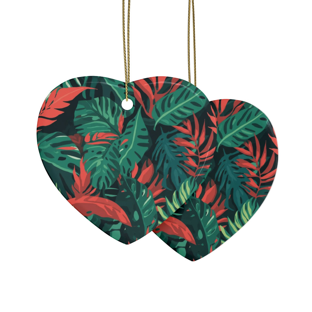 Personalized Tropical Leaf Ceramic Ornaments – Custom Sets, Trendy Decor