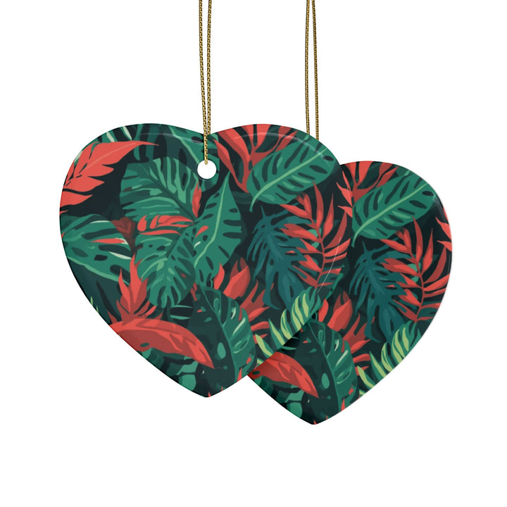 Personalized Tropical Leaf Ceramic Ornaments – Custom Sets, Trendy Decor