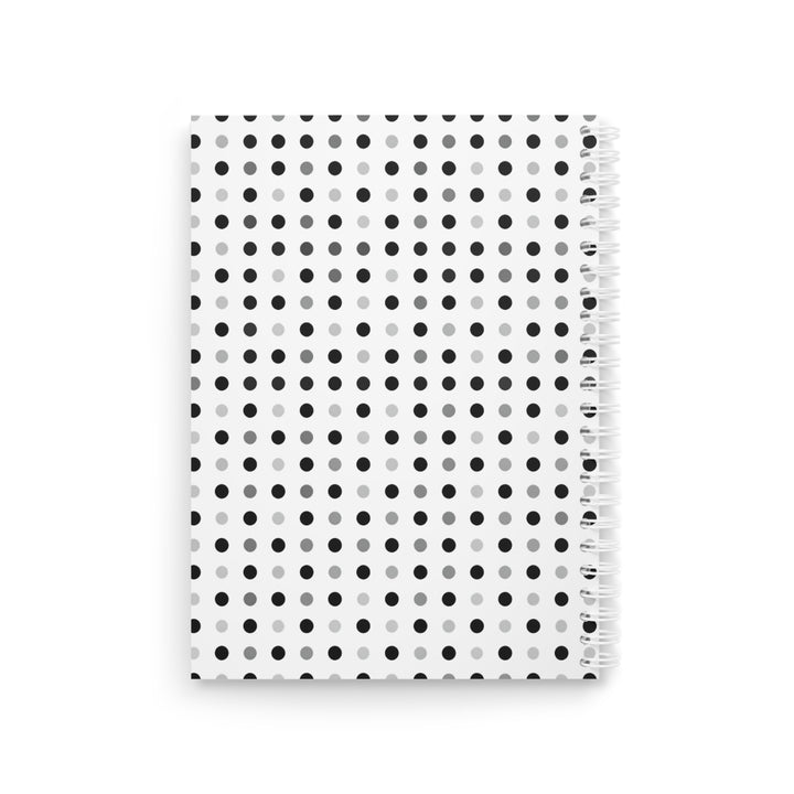 Customizable Spiral Notebook – Modern Polka Dot, Trendy Minimalist Design