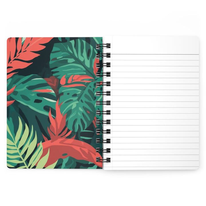 Spiral Bound Journal – Tropical Leaf Design, Durable, Customizable, Trendy