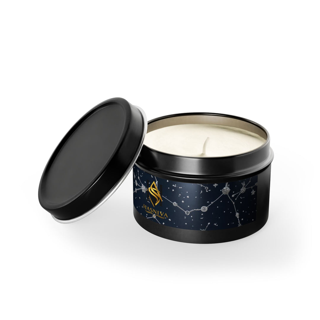 Celestial Tin Candle – Hand-Poured, Constellation Design, Long Burn USA