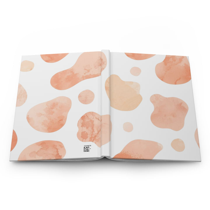 Modern Matte Hardcover Journal – Abstract Blush Watercolor Design, Customizable
