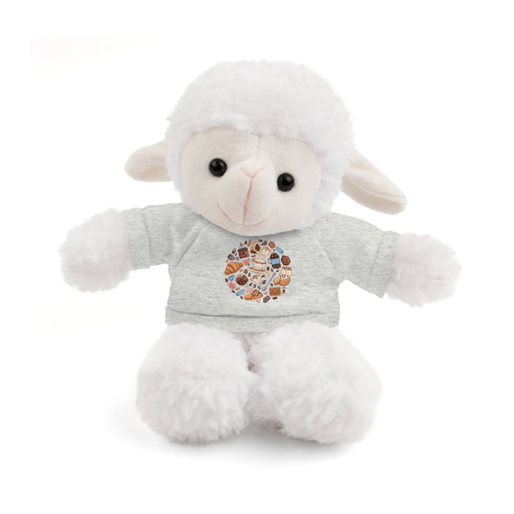 Custom Stuffed Animal w/ Coffee & Dessert Tee – Cute Plush Gift 8”