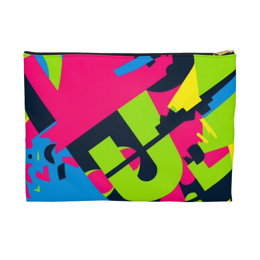 Vibrant Neon Geometric Accessory Pouch – Trendy, Versatile Organizer Bag