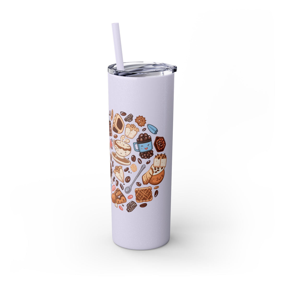 20oz Skinny Tumbler w/ Straw – Whimsical Café Desserts, Thermal, Stainless