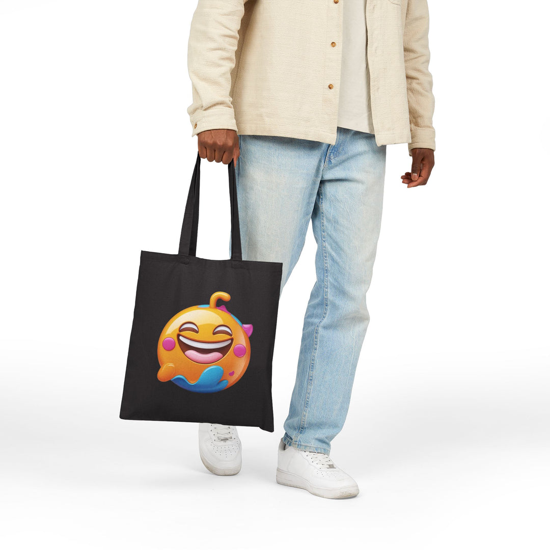 Cheerful Emoji Canvas Tote Bag – Eco-Friendly, Durable & Trendy Carryall