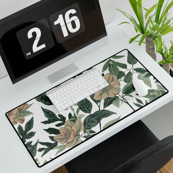 Vintage Floral Desk Mat – Premium, Waterproof, Anti-Fray Workspace Pad