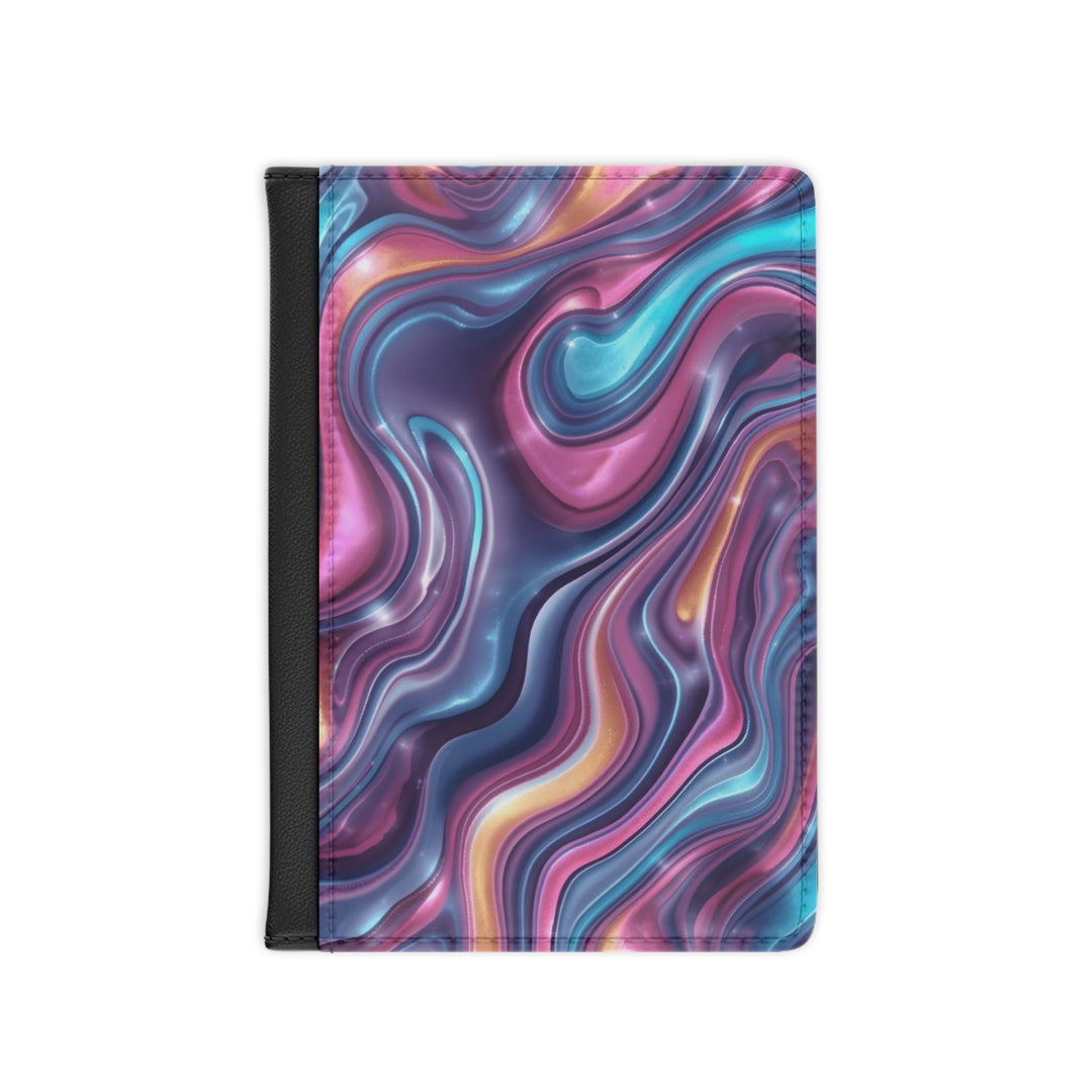 Marble Swirl Passport Cover – RFID, Custom, Chic Iridescent Travel Holder