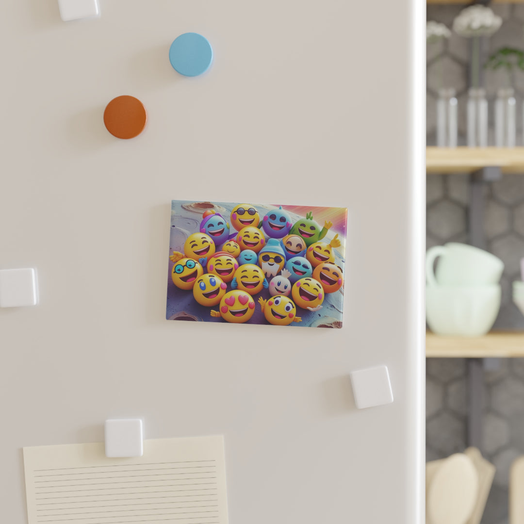Rectangle Button Magnet – Space Emoji Fun | Strong, Stylish, 1/10 Pack