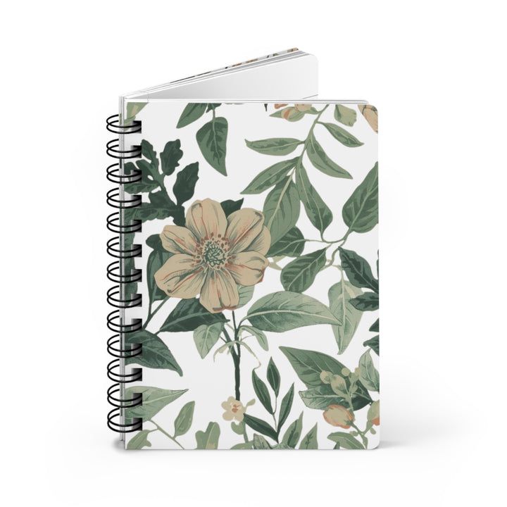 Vintage Floral Spiral Bound Journal – Custom Botanical Notebook, 5x7/A4