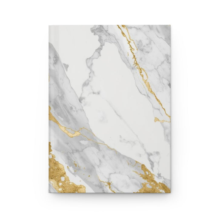 Marble Gold Matte Hardcover Journal – Luxe Customizable Modern Notebook