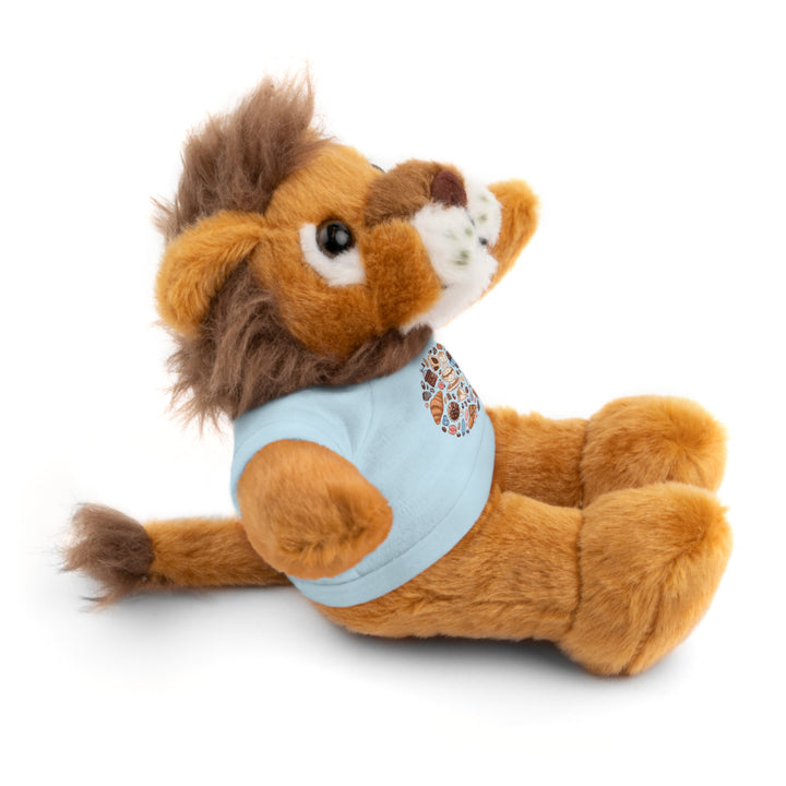 Custom Stuffed Animal w/ Coffee & Dessert Tee – Cute Plush Gift 8”