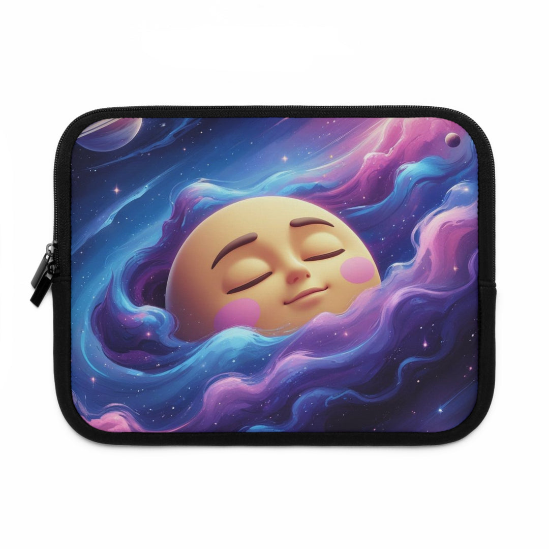 Dreamy Galaxy Moon Face Laptop Sleeve – Custom, Water-Resistant, Cute & Stylish