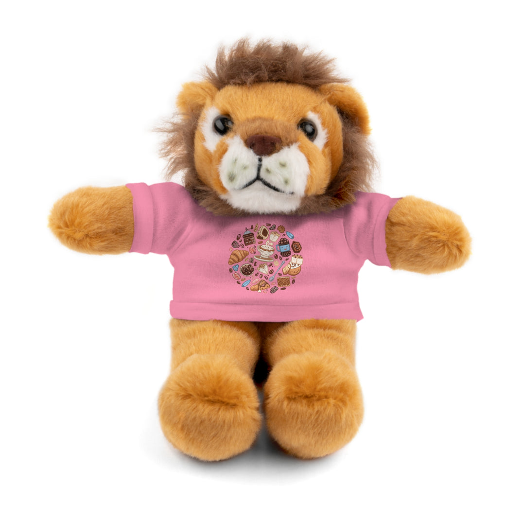 Custom Stuffed Animal w/ Coffee & Dessert Tee – Cute Plush Gift 8”