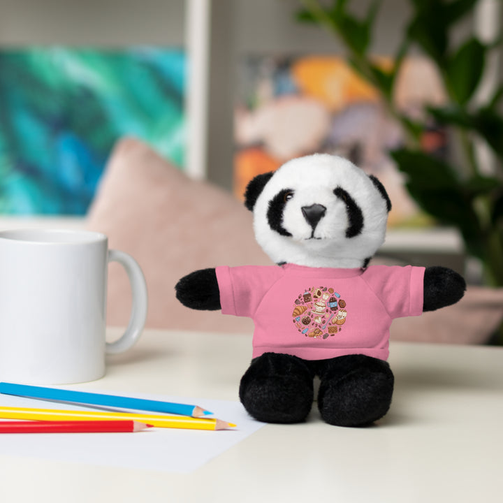 Custom Stuffed Animal w/ Coffee & Dessert Tee – Cute Plush Gift 8”
