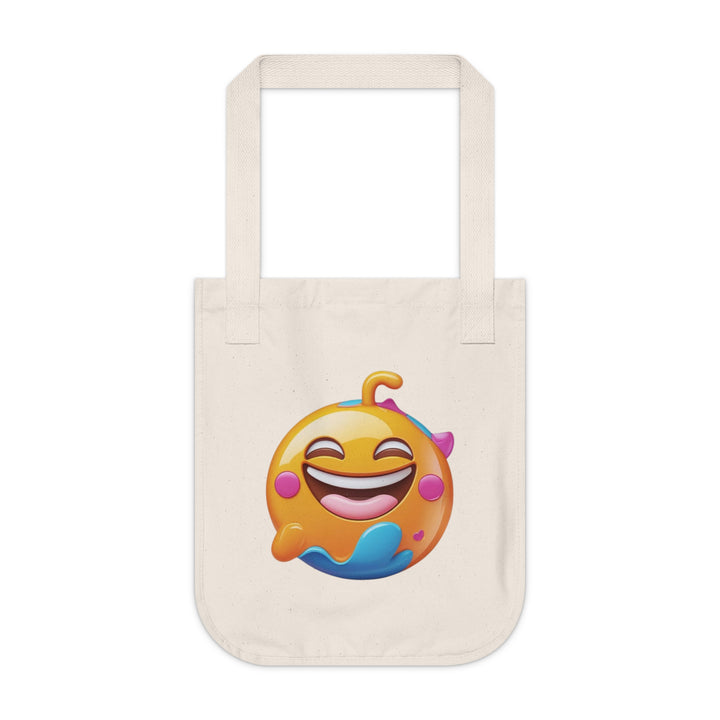 Emoji Joy Organic Canvas Tote Bag – Eco-Chic, Playful & Durable
